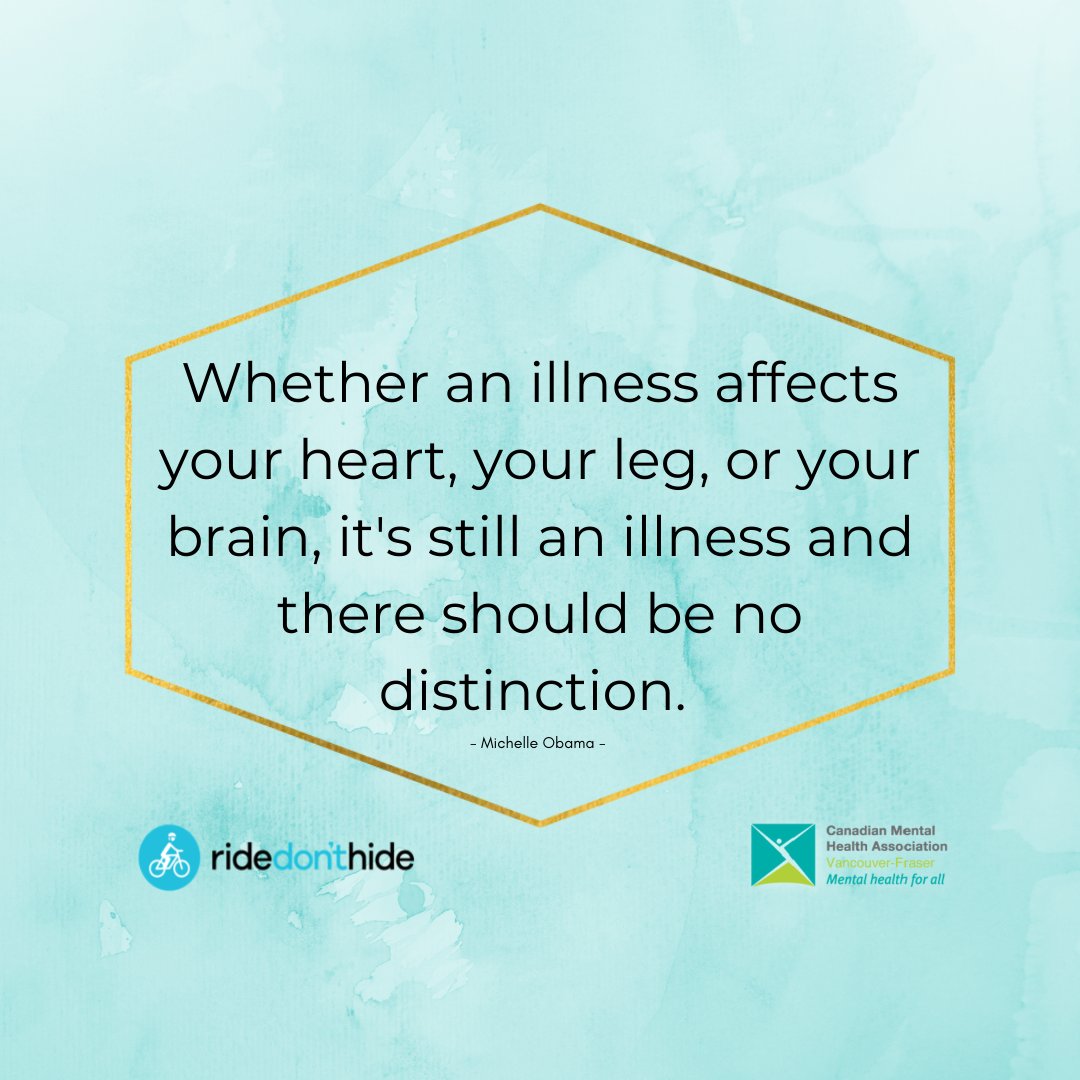 Image about CMHA's Ride Don't Hide 2021 featuring a quote about mental ilness