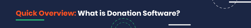 What is donation software?